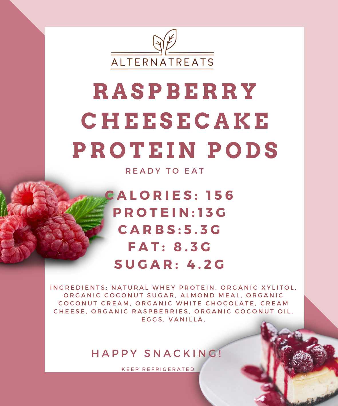 Raspberry Cheesecake Protein Pods