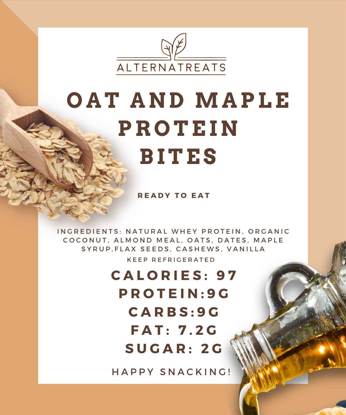 Oat and Maple Protein Bites