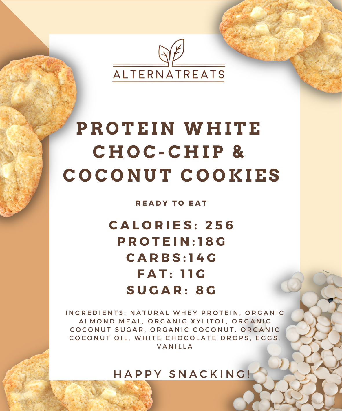 Protein White-Choc and Coconut Cookies